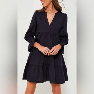 Tuckernuck Navy Cotton Poplin Kenzo Dress